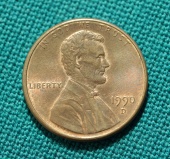 США 1 цент 1990 года D 