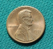 США 1 цент 1985 года D