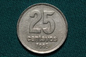 Аргентина 25 сентаво 1993 года