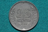 Нидерланды 25 центов 1941 года
