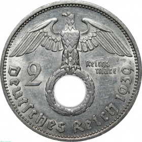 Германия 2 марки 1939 года F