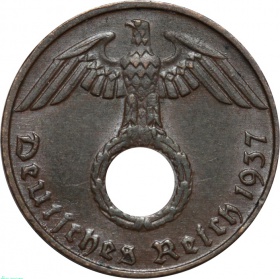 Германия 1 пфенниг 1937 года D AU