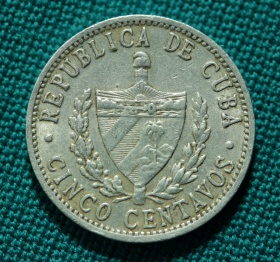 Куба 5 сентаво 1963 года