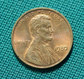 США 1 цент 1980 года