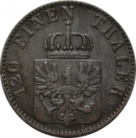 Германия Пруссия 3 пфеннига 1860 года A