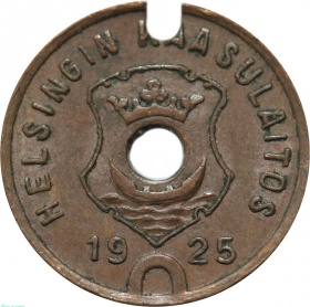 Финляндия Газовый жетон города Хельсинки 1925 года