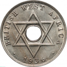Британская Западная Африка 1 пенни 1936 года AU