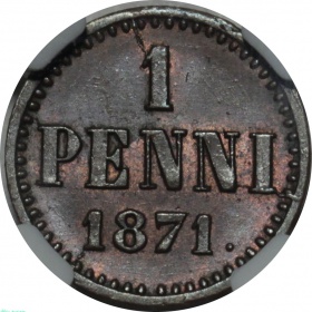   1  1871 .   MS62BN