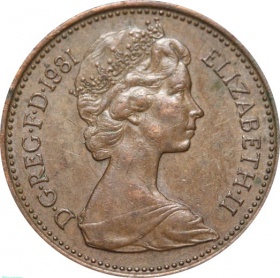Великобритания (Англия) 1 пенни 1981 года