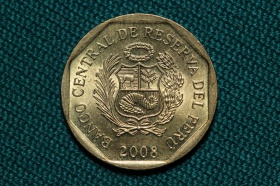 Перу 10 сентимов 2008 года
