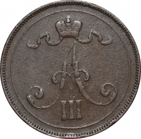Русская Финляндия 10 пенни 1891 года