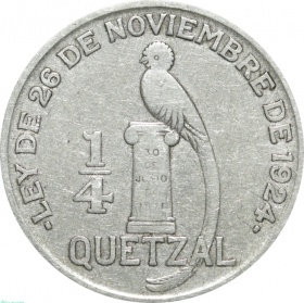 Гватемала 1/4 кетсаля 1926 года