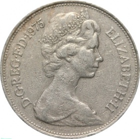 Великобритания (Англия) 10 пенсов 1975 года
