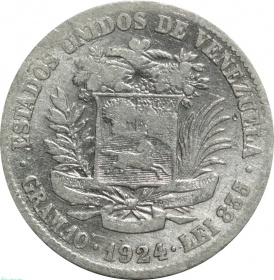 Венесуэла 2 боливара 1924 года