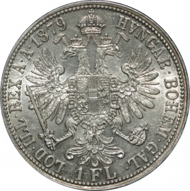 Австрия 1 флорин 1879 года AU-UNC