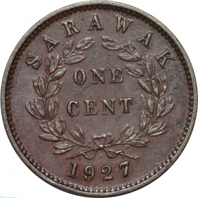 Саравак 1 цент 1927 года