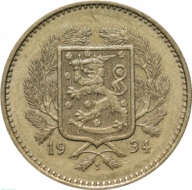 Финляндия 10 марок 1934 года S