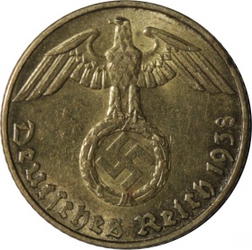 Германия 5 пфеннигов 1938 года E