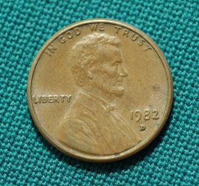 США 1 цент 1982 года D