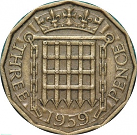 Великобритания (Англия) 3 пенса 1959 года