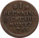  Германия Брауншвейг-Люнебург-Каленберг-Ганновер 1 пфенниг 1768 года. IAP