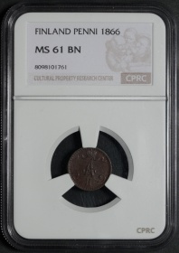 ������� ��������� 1 ����� 1866 ���� � ����� CPRC MS 61 BN
