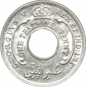 Британская Западная Африка 1\10 пенни 1928 года UNC