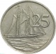 Каймановы острова 25 центов 1987 года