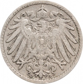 Германия 5 пфеннигов 1898 года G