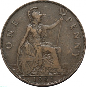 Великобритания (Англия) 1 пенни 1931 года