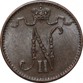 Русская Финляндия 1 пенни 1907 года