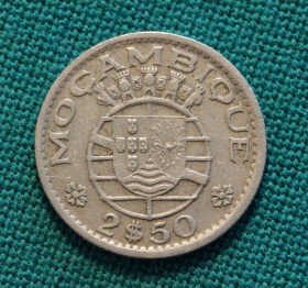 Португальский Мозамбик 2 1/2 эскудо 1954 года