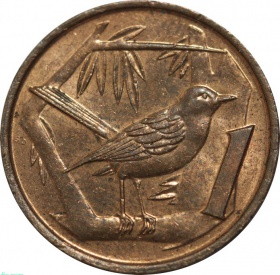 Каймановы острова 1 цент 1990 года