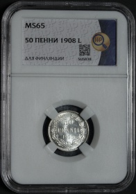 ������� ��������� 50 ����� 1908 ���� L � ����� ��� MS 65