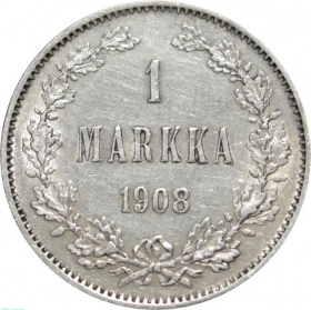 Русская Финляндия 1 марка 1908 года L