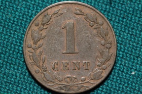 Нидерланды 1 цент 1883 года