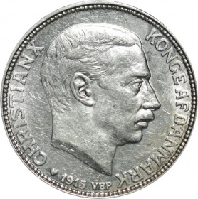 Дания 1 крона 1915 года