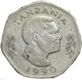Танзания 20 шиллингов 1990 года