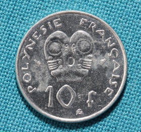 Французcкая Полинезия 10 франков 1999 года. А