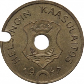 Финляндия Газовый жетон города Хельсинки 1947 года