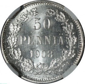 ������� ��������� 50 ����� 1908 ���� L � ����� ��� MS 65