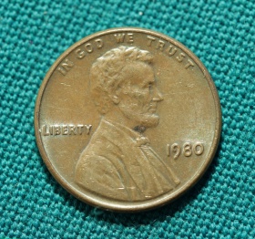 США 1 цент 1980 года 