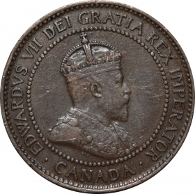 Канада 1 цент 1908 года 