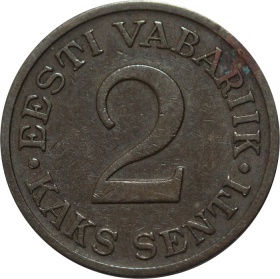 Эстония 2 сенти 1934 года 
