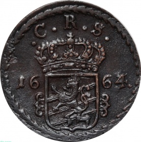 Швеция 2 эре 1664 года. Перегроверовка 4 из 3