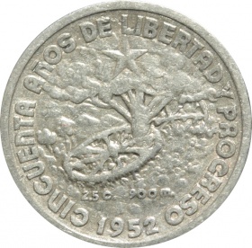  Куба 10 сентаво 1952 года