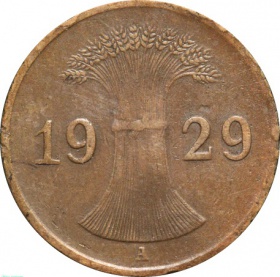 Германия 1 пфенниг 1929 года А