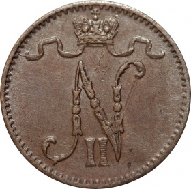 Русская Финляндия 1 пенни 1909 года 