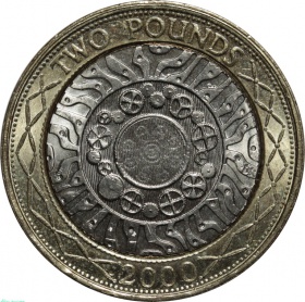 Великобритания (Англия) 2 фунта 2000 года