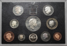  Великобритания официальный Набор из 10 монет 1998 года Proof. В подарочном коробке